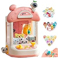 Kids Claw Machine,4-6 with Sound and Light USB DIY Battery Powered Volume Adjustable Mini Vending, No Battery Pinks