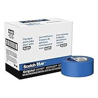 Scotch Painter's Tape Original Multi-Surface Painter's Tape, 1.88 Inches x 60 Yards, 8 Rolls, Blue, Tape Protects Surfaces and Removes Easily, Multi-Surface Painting Tape for Indoor and Outdoor Use