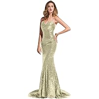Brilliant Mermaid Sweetheart-Neck Sequins Prom Pageant Dresses Evening Gown Size 8- Champagne