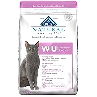 Blue Buffalo Natural Veterinary Diet W+U Weight Management + Urinary Care Dry Cat Food, Chicken 16-lb bag