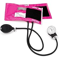 Prestige Medical Premium Adult Aneroid Sphygmomanometer, Electric Pink