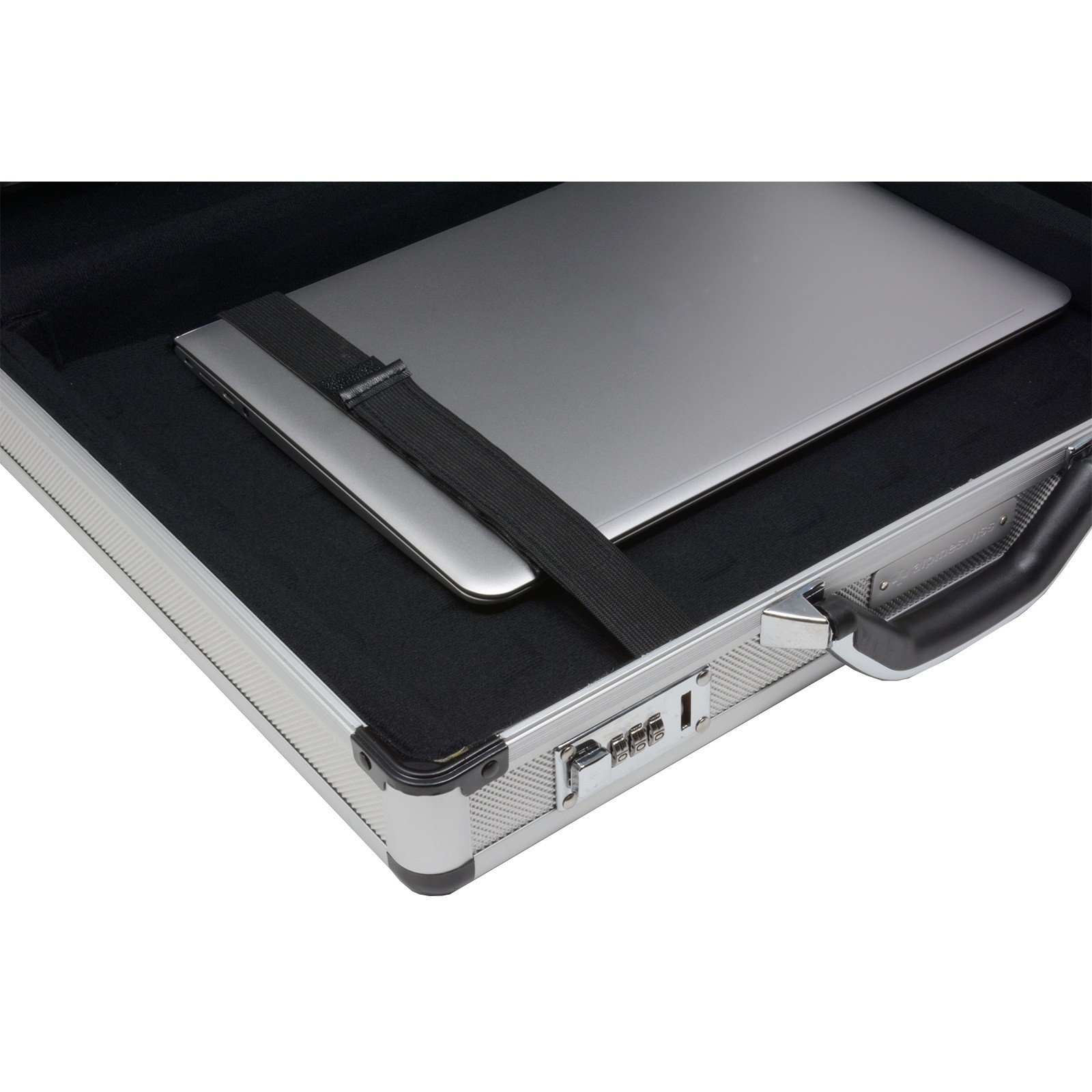 Alpine Swiss Aluminum Attache Case Padded Laptop Briefcase Combo Lock Hard Sided