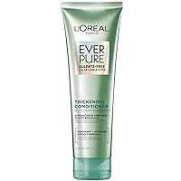 L'Oreal Paris Thickening Sulfate Free Conditioner, Thickens + Strengthens Thin, Fragile Hair, Hair Care with Rosemary Leaf, EverPure, 8.5 Fl Oz (Packaging May Vary)