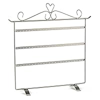 Displays2go MJDEH2TBK T-Bars with 36 Holes Metal Earring Holder, 2-Pack