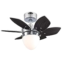 Westinghouse 7236900 Origami Indoor Ceiling Fan with Light, 24 Inch, Chrome