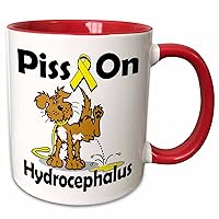 3dRose Piss On Hydrocephalus Awareness Ribbon Cause Design - Mugs (mug_115858_5)