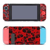 Bloody Skull Fashion Separable Case Compatible with Switch Anti-Scratch Dockable Hard Cover Grip Protective Shell