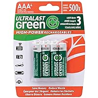 ULGHP4AAA AAA Green High-Power Rechargeable Battery - Retail Packaging (4-Pack)
