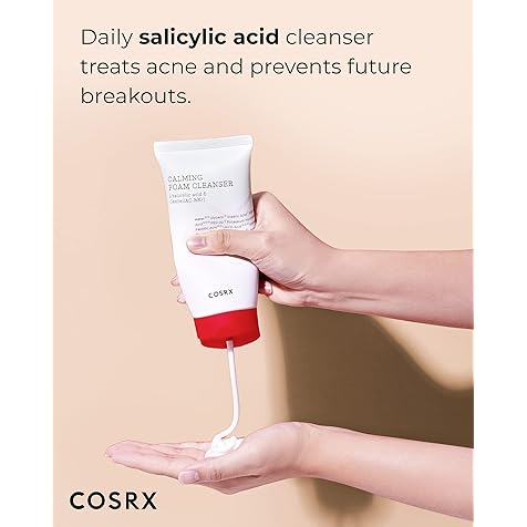 AC Collection Calming Foam Cleanser, 150ml / 5.07 fl.oz | Salicylic Acid Acne Cleanser | Animal Testing Free, Paraben Free