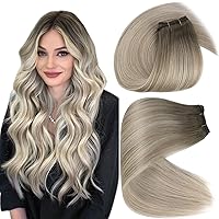 Bundle 2 Items: 100g Weft Hair Extensions and 120g Clip in Hair Extensions 18/60/60A