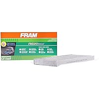 FRAM Fresh Breeze Cabin Air Filter Replacement for Car Passenger Compartment w/ Arm and Hammer Baking Soda, Easy Install, CF11669 for Select Saab Vehicles , white