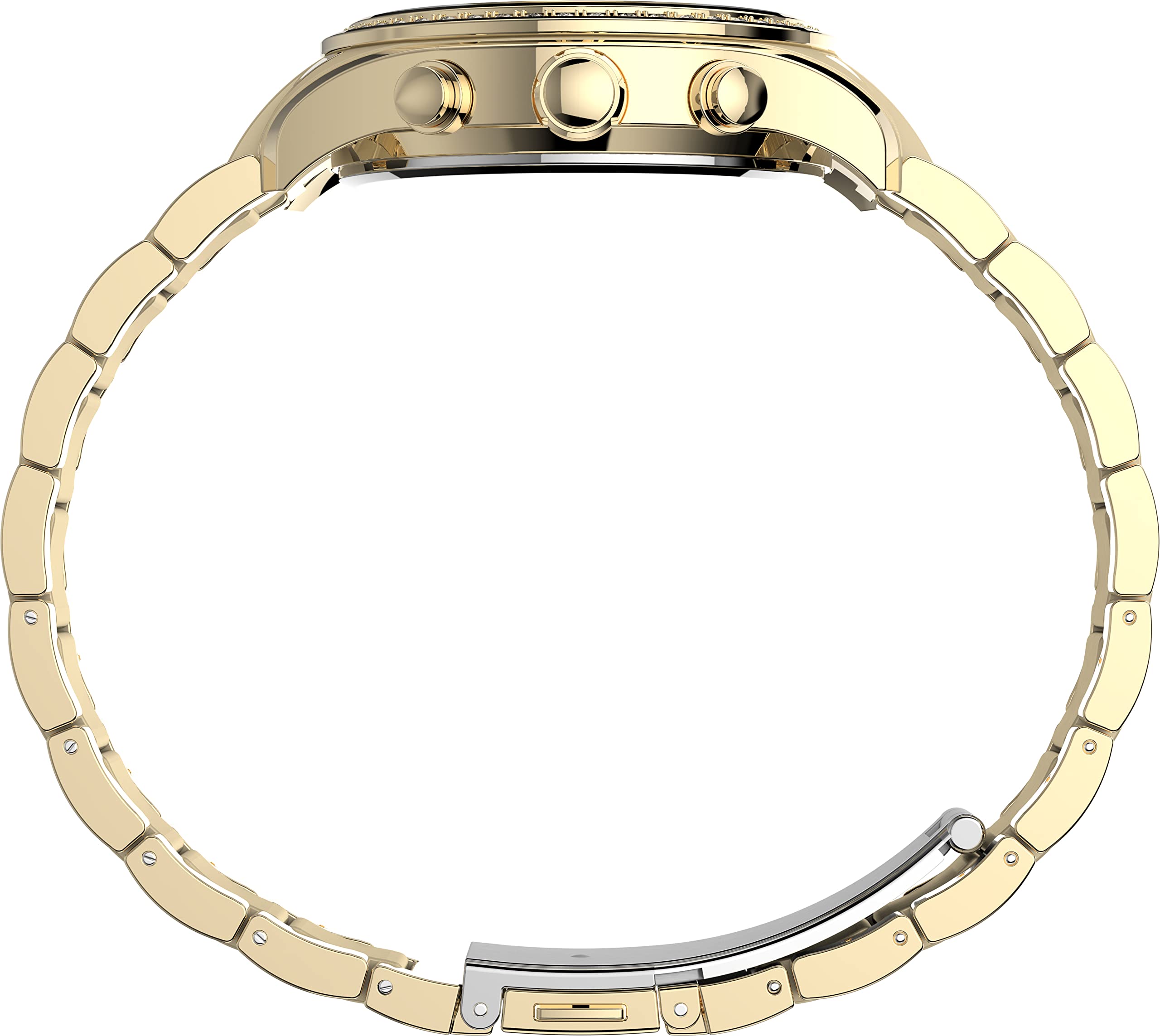 Timex Women's Standard Chronograph 38mm Watch – Two-Tone Case Two-Tone Dial Two-Tone Bracelet