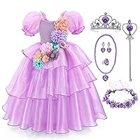 TYHTYM Deluxe Princess Costumes Little Girls Dress Kids Fancy Gown Cosplay Halloween Party 2-11T