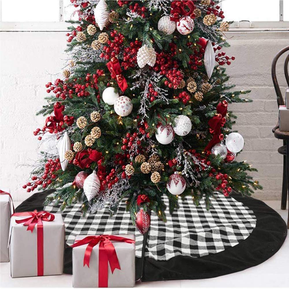 Mua Medoore Black and White Buffalo Plaid Check Christmas Tree ...