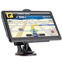 GPS Navigator for Car, Latest 2024 Map 7 inch Touch Screen Car GPS 256-16GB, Voice Turn Direction Guidance, Support Speed and Red Light Warning, Pre-Installed North America Lifetime map Free Update…