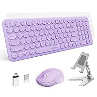 XTREMTEC 2.4G Compact Slim Wireless Keyboard and Mouse Combo, Cell Phone Stand Adjustable Stand Holder Compatible with ipad,air,Kindle,iPhone