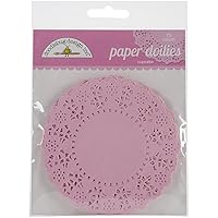Doodlebug Cupcake Doilies, 4.5-Inch, 75-Pack (Pink)