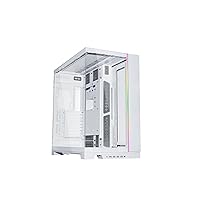Lian Li Dynamic EVO XL - Up to 280mm E-ATX Motherboard - ARGB Lighting Strips - Up to 3X 420mm Radiator -Front and Side Tempered Glass Panels - Reversible Chassis- Cable Management (O11DEXL-W)