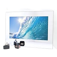 AVEL 23.8-Inch LED Bathroom TV IP65 Waterproof Smart Mirror TV – Android OS, Full HD, 700 cd/m2, WI-FI, HDMI, YouTube/Netflix Compatibility (AVS240SM)