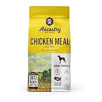 Ancestry Dog Food, Chicken Meal & Brown Rice Formula, Crude Protein, Fiber & Fat with Added Vitamins, For All Life Stages, Dry Dog Food, Improve Gut Health, Digestive & Immune Support (12 lb. Bag)