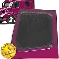 XXXL/Window Sun Shades for Trucks, Slip-On Truck Window Shade, Breatheable Mesh Socks for Side Windows, Full Covers for Heat & Bugs Protection, Qualizzi® 2-Pack, Mom's Choice Award®