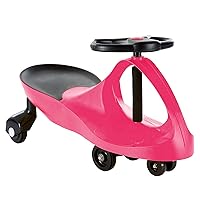 Wiggle Car Ride-On Toy - No Batteries, Gears, or Pedals Just Twist, Swivel, Go - Outdoor Swing Car for Kids 3 Years and Up by Lil Rider (Hot Pink), Large