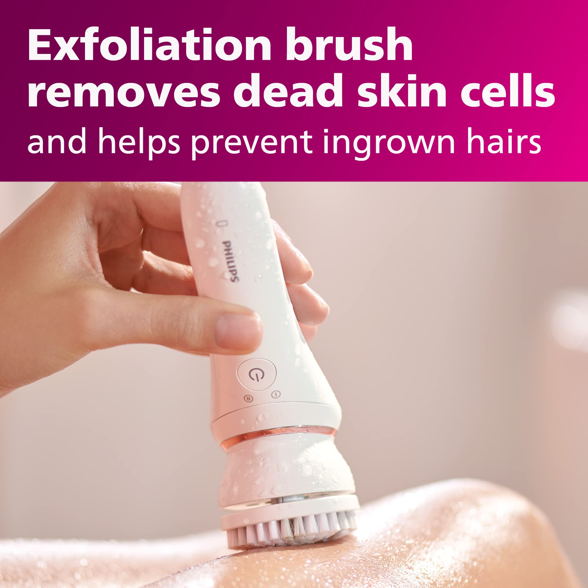 Philips Epilator Series 8000 5 in 1 Shaver for Women, Trimmer, Pedicure and Body Exfoliator with 9 Accessories, BRE740/14