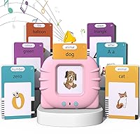 Talking Flash Cards Toddler Toys Pocket Speech for Toddlers 1-3, Talking Learning Flash Cards Educational Toys Sensory Toys Gift for Boys and Girls (510 Sight Words-Pink)