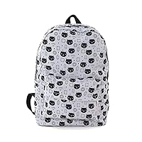 Cats And Gems Printed Polyblended Fabric Backpack