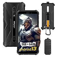 Ulefone Armor X12 Pro & Case Rugged Phones, IP68/IP69K, Android 13 8GB + 64GB, 13MP + 8MP, 5.45 Inch HD+ Display, 4860mAh Big Battery, Dustproof, Compass, NFC, OTG, GPS -Black
