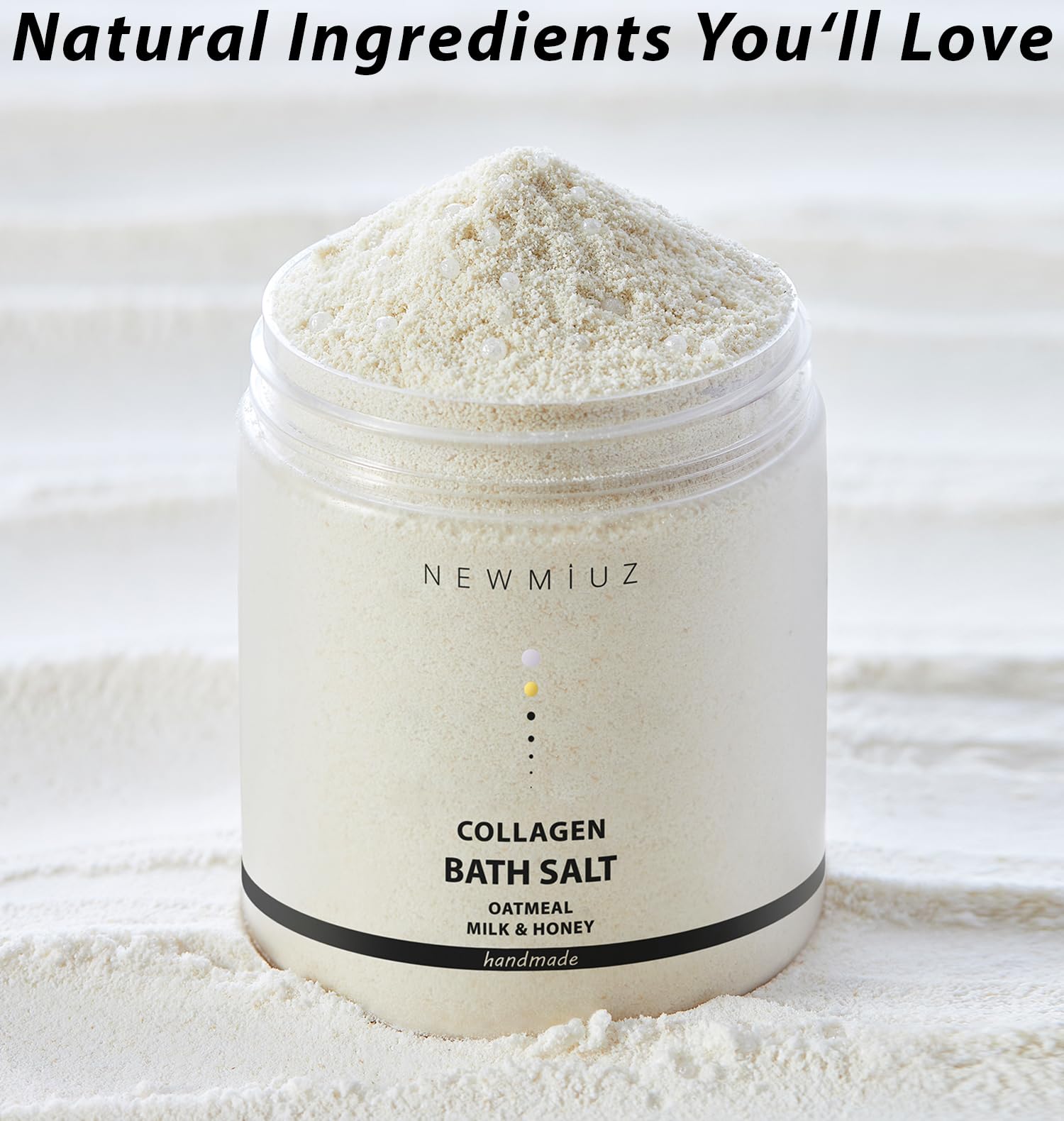 Collagen Selfcare Gift Set - Milk Bath & Bath Salt Pack of 2 - Magnesium Epsom Salt Oatmeal Milk and Honey