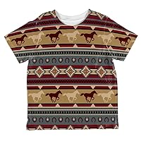 Southwestern Wild Horse Mustang Pattern All Over Toddler T Shirt