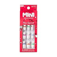 KISS imPRESS Mini Press-On Nails Manicure for Kids - 'French Pop' - Beginner Nail Art Set with Nail File & 20 Fake Nails