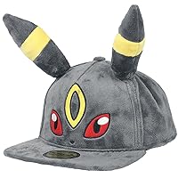 Pokemon Nachtara Plush Baseball Cap Black One Size, black, One Size