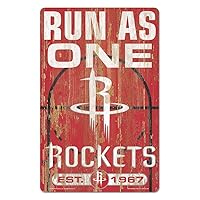 Win-Craft, Inc. Houston Rockets Sign 11x17 Wood Slogan Design