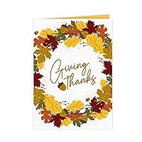 Thanksgiving Wreath Cards / 4 5/8