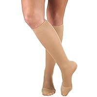 Truform Women's Compression Stockings, 20-30 mmHg, Knee High Length, Closed Toe, Opaque, Beige, Medium