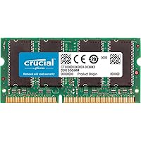 Crucial 1GB Single DDR 400MHz (PC3200) CL=3 200-Pin SODIMM Notebook Memory Upgrade - CT12864X40B
