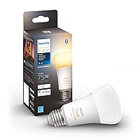 Philips Hue Smart 75W A19 LED Bulb - White Ambiance Warm-to-Cool White Light - 1 Pack - 1100LM - E26 - Indoor - Control with Hue App - Works with Alexa, Google Assistant and Apple Homekit