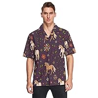 Men's Hawaiian Shirt Short Sleeve Button Down Holiday Vacation Beach Shirts, S-3XL