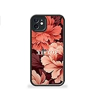 for iPhone 12 Case, Flower Pattern Floral Printed Slim Soft TPU Cover, Anti Slip [Full Camera Protection] Shockproof Protective Case for iPhone 12 6.1