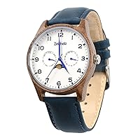 Zeitholz Wooden Men's Watch New Klitten Collection Analogue 42mm 100% Natural Wood with Japanese Quartz Movement Timeless Style Sustainable Luxury