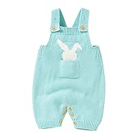 Newborn Infant Baby Knit Romper Cotton Sleeveless Strap Boy Girl Bunny Pattern Sweater Clothes Baby 5t