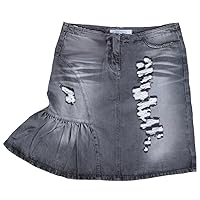Women's Disco Denim Skirt S 36 Grey
