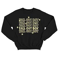 FALL OUT BOY Unisex-Adult Standard Repeat Logo Crew