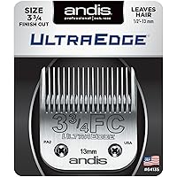 Andis Carbon-Infused Steel UltraEdge Dog Clipper Blade, Size-3-3/4 FC, 1/2-Inch Cut Length (64135)