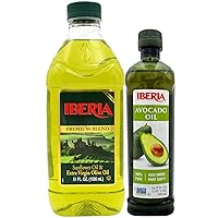 Iberia 100% Pure Avocado Oil, 16.9 fl oz + Iberia Extra Virgin Olive Oil & Sunflower Oil Blend, 51 fl oz