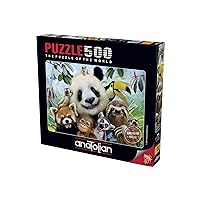 Anatolian 100534247 Puzzle: 500 Zoo Selfie=, Multicolor