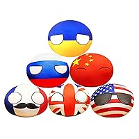 6pcs Country Ball Plushies Toys for Kids, Poland Ball Plushies Toys Mini Pendant Accessories Stuffed Toy s for Children Gifts (4 inch)