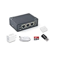 FriendlyElec Nanopi R5S Mini Router OpenWRT with Three Gbps Ethernet Ports 4GB RAM LPDDR4X Based in RK3568 Soc for IOT NAS Smart Home Gateway (with Metal Case) Support Debian Linux Ubuntu